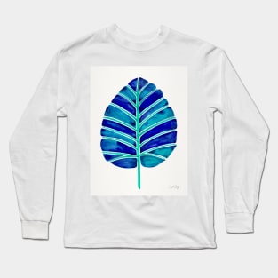 Blue Alocasia Long Sleeve T-Shirt